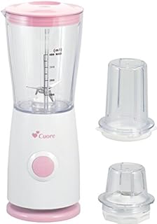 ニシヤマ クオーレ ミル付コンパクトミキサーセット400ml(ピンク) CU-403CM(P) ニシヤマ クオーレ ミル付コンパクトミキサーセット400ml(ピンク) CU-403CM(P)